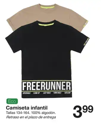 Zeeman Eco Camiseta Infantil Tallas 134-164 promoção