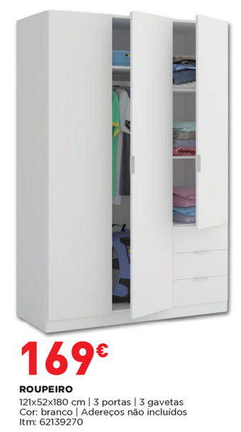 Bricomarché Roupeiro 121x52x180cm promoção