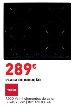 Bricomarché Placa de Indução Teka 7200W promoção
