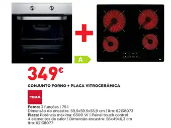 Bricomarché Conjunto Forno + Placa Vitrocerãmica Teka promoção