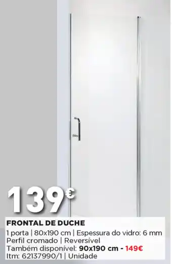 Bricomarché Frontal de Duche 1 Porta 80x190cm promoção
