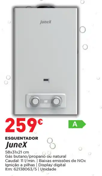 Bricomarché Esquentador Junex 58x31x21cm promoção