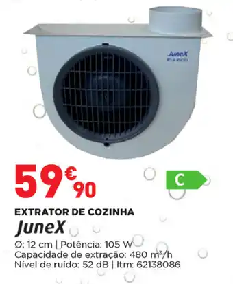 Bricomarché Extrator de Cozinha Junex ø: 12cm promoção