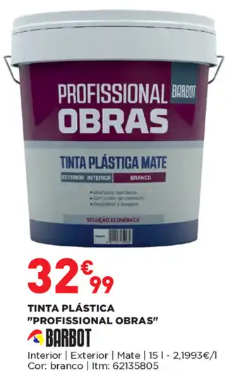 Bricomarché Tinta Plástica "Profissional Obras" Barbot 15L promoção