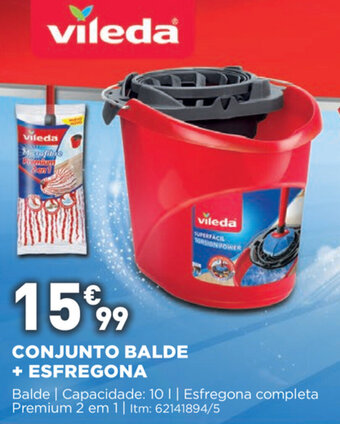 Conjunto Balde + Esfregona 10L