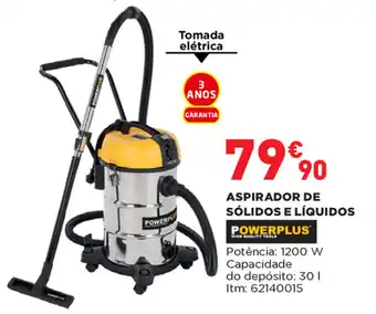 Bricomarché Aspirador de Sólidos E Líquidos Powerplus 1200W promoção