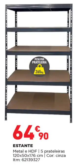 Bricomarché Estante 120x50x176cm promoção