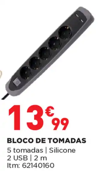 Bricomarché Bloco de Tomadas 5 Tomadas promoção