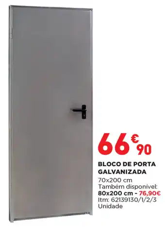 Bricomarché Bloco de Porta Galvanizada 70x200cm promoção