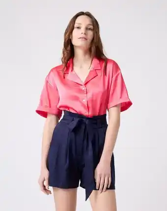 Naf Naf Camisa mangas anchas color fucsia promoção