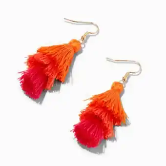 Claire's Triple layer 3 tassel drop earrings promoção