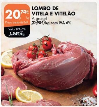 Pingo Doce Lombo de vitela e vitelao promoção
