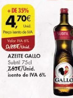 Pingo Doce Azeite gallo promoção