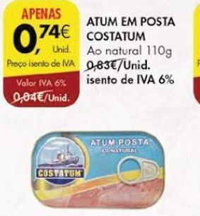 Pingo Doce Atum costatum promoção