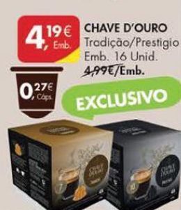 Pingo Doce Cápsulas de café chave d'ouro promoção