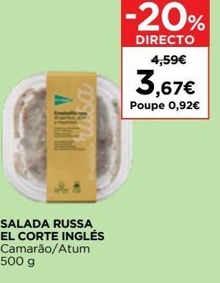 El Corte Inglés Saladas prontas el corte inglés promoção