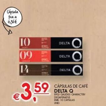 Cápsulas de café delta q