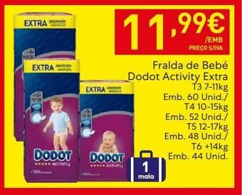 Recheio Fraldas dodot promoção