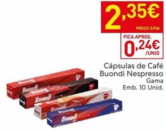 Recheio Cápsulas de café buondi promoção