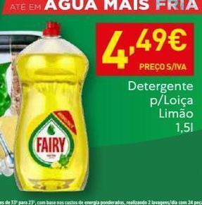 Recheio Detergente lavalouça fairy promoção