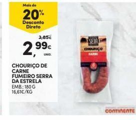 Continente Bom dia Chouriço promoção