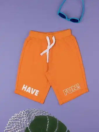 Prénatal Calções de menino laranja com estampado - prénatal promoção