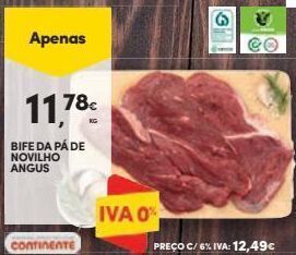 Continente Bom dia Carne bovina promoção
