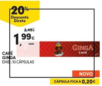Continente CAFÉ GINGA EMB: 10 CÁPSULAS promoção