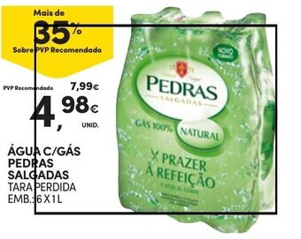 Continente ÁGUA C/GÁS PEDRAS SALGADAS TARA PERDIDA EMB.: 6X1L promoção