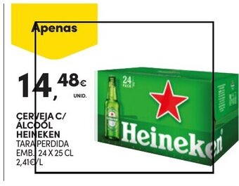 Continente CERVEJA C/ ALCOOL HEINEKEN TARA PERDIDA EMB. 24 X 25 CL promoção
