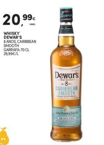 Continente WHISKY DEWAR'S 8 ANOS, CARIBBEAN SMOOTH GARRAFA: 70 CL promoção