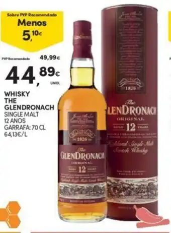 Continente WHISKY THE GLENDRONACH SINGLE MALT 12 ANOS GARRAFA: 70 CL promoção