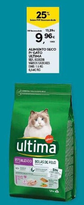 Continente ALIMENTO SECO P/ GATO ULTIMA promoção