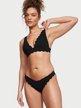 Victorias Secret Scallop plunge bikini top promoção
