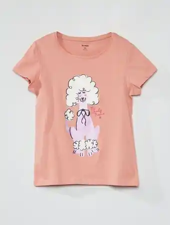 Kiabi T-shirt de gola redonda com estampado de fantasia promoção