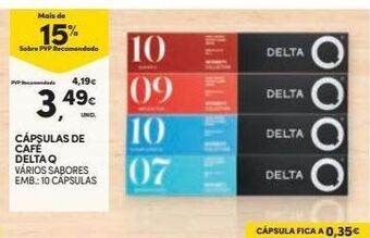 Continente Bom dia Cápsulas de café delta q promoção