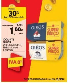 Continente Bom dia Iogurte oikos promoção