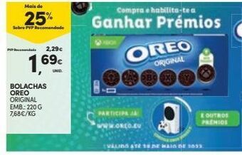 Continente Bom dia Bolacha recheada oreo promoção