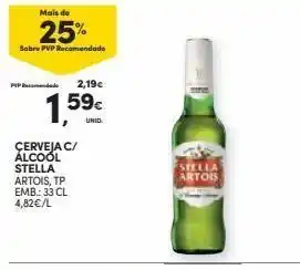 Continente Bom dia Cerveja stella artois promoção