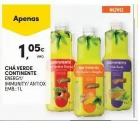 Continente Bom dia Chá verde continente promoção