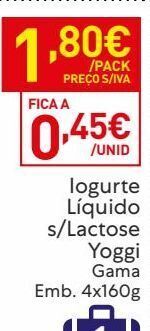 Recheio Iogurte yoggi promoção