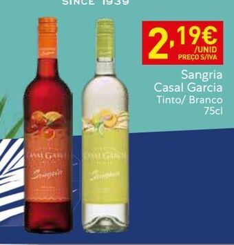Recheio Sangria casal garcia promoção