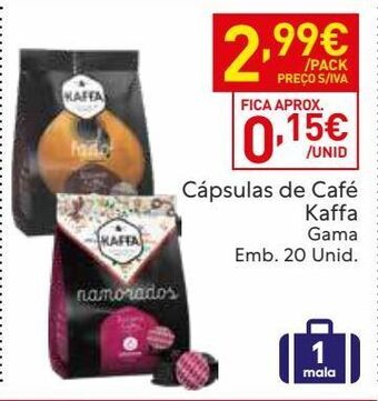 Recheio Cápsulas de café kaffa promoção