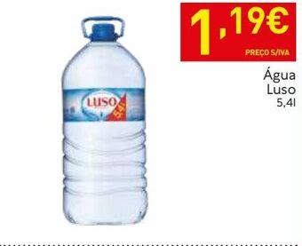 Recheio Água luso promoção