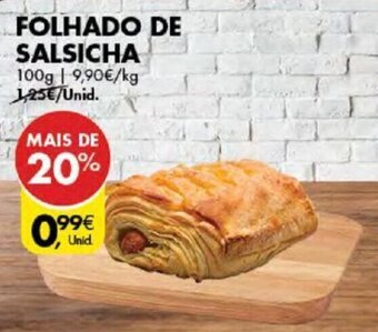 Pingo Doce FOLHADO DE SALSICHA 100g promoção