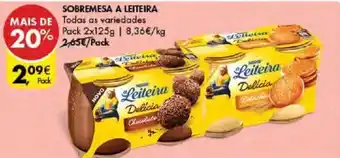 Pingo Doce SOBREMESA A LEITEIRA MAIS DE Pack 2x125g promoção
