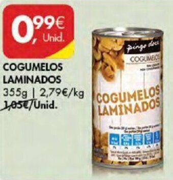 Pingo Doce COGUMELOS LAMINADOS 355g promoção
