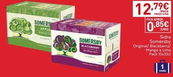 Recheio Sidra somersby promoção
