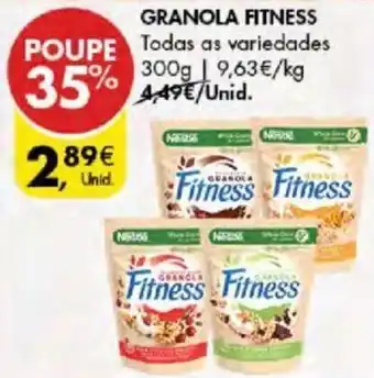 Pingo Doce GRANOLA FITNESS POUPE Todas as variedades 300g promoção