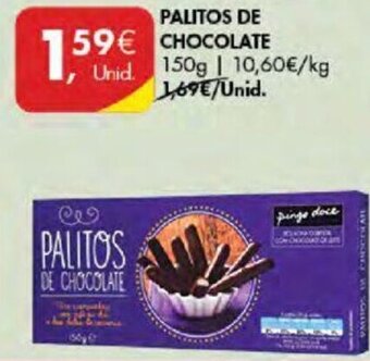 Pingo Doce PALITOS DE CHOCOLATE 150g promoção